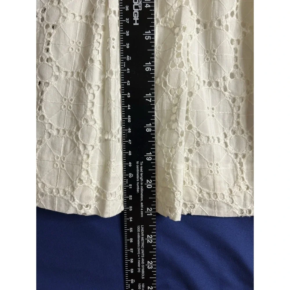 Petit Ami Girls White Eyelet Lace And Cotton‎ Dress Size 18 Months 18m Summer